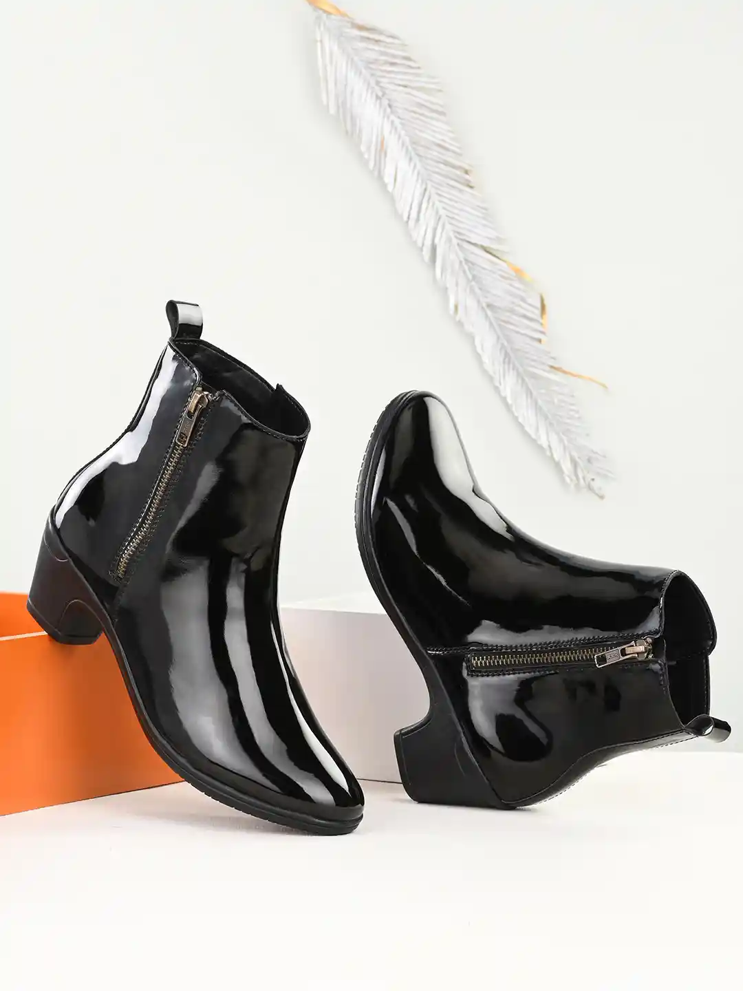 Buy Dressberry Women Black Block Heeled Regular Boots Boots for