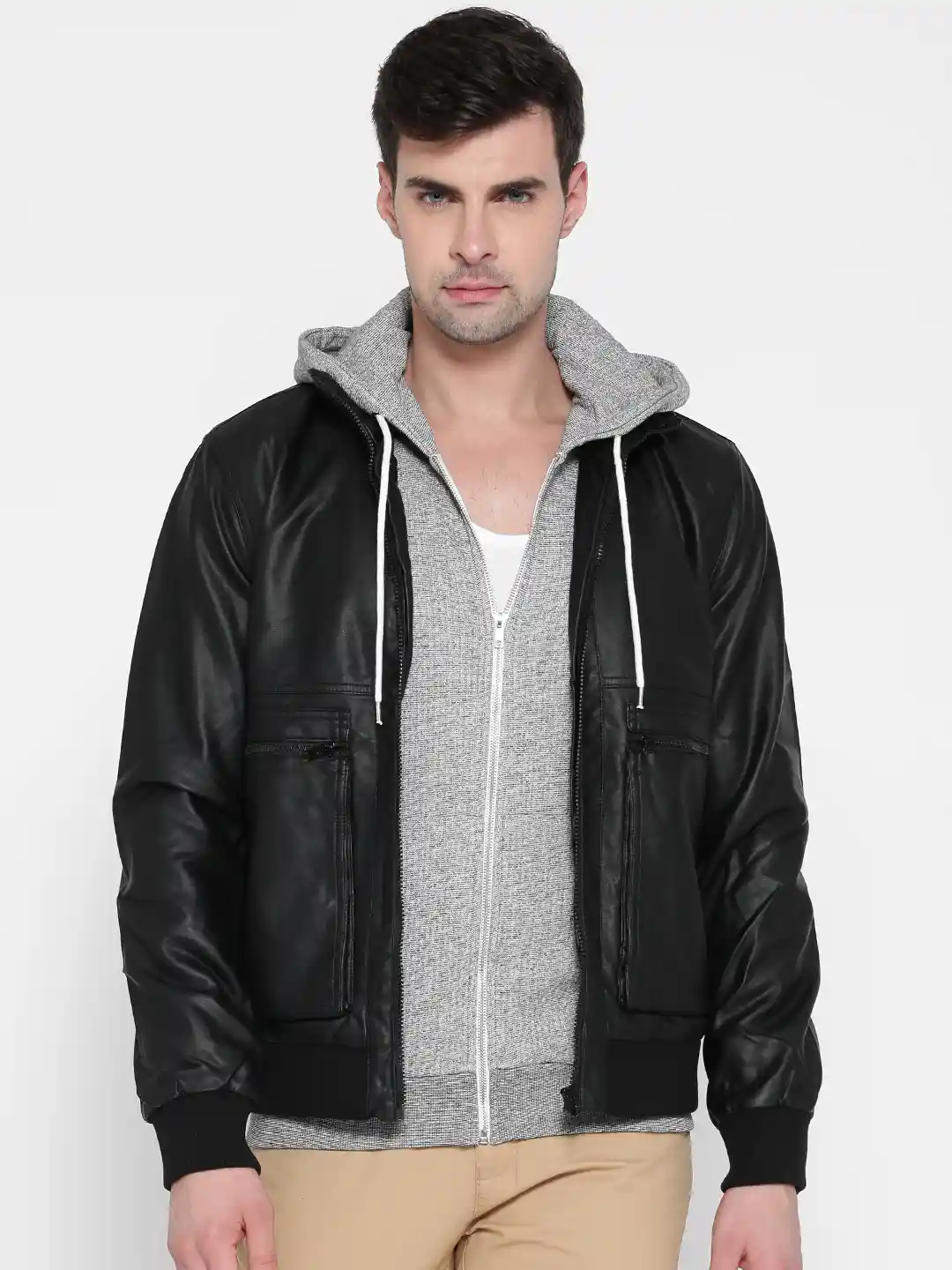 Buy FOREVER 21 Men Black Solid Bomber Jacket Jackets for Men