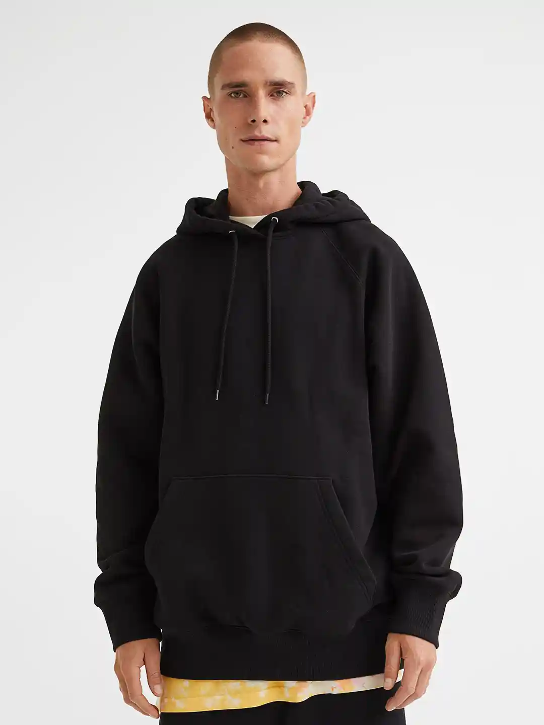 Buy H&M Men Black Oversized Fit hoodie Sweatshirts for Men