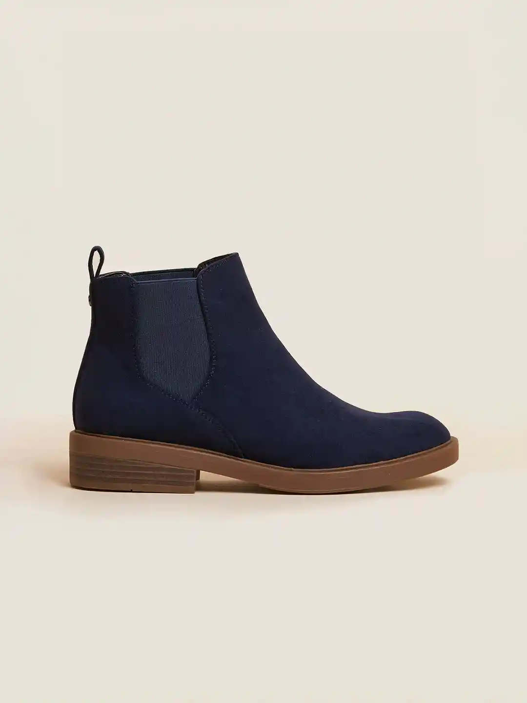 Buy Marks Spencer Women Navy Blue Solid Casual Boots Boots for