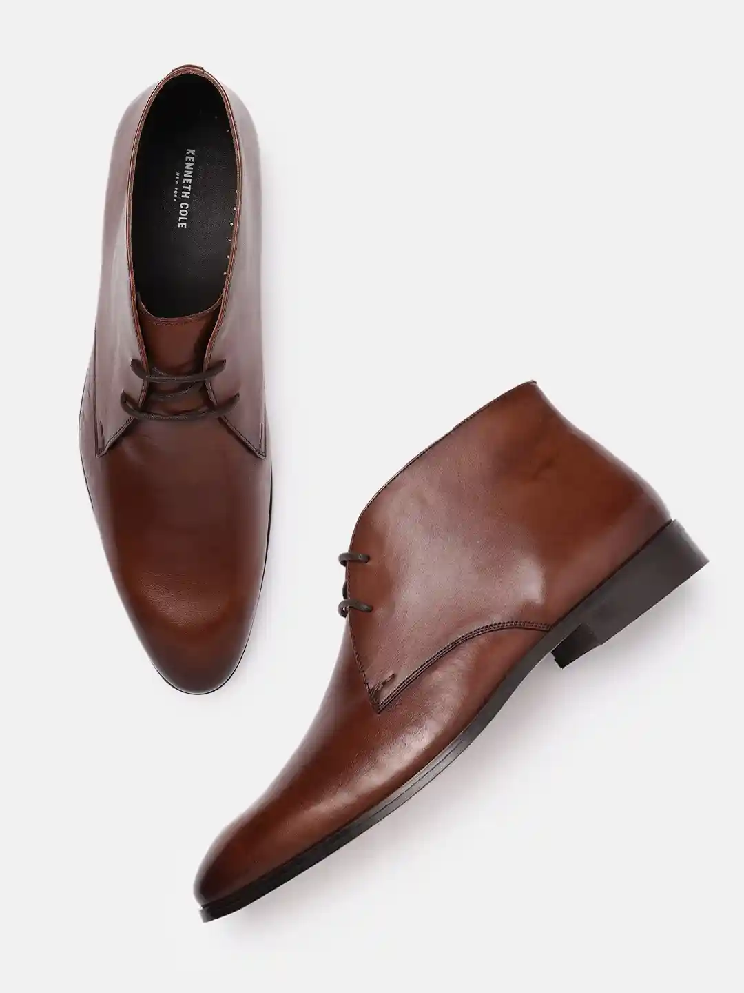 Buy Kenneth Cole Men Mid-Top Leather Formal Derbys Formal Shoes