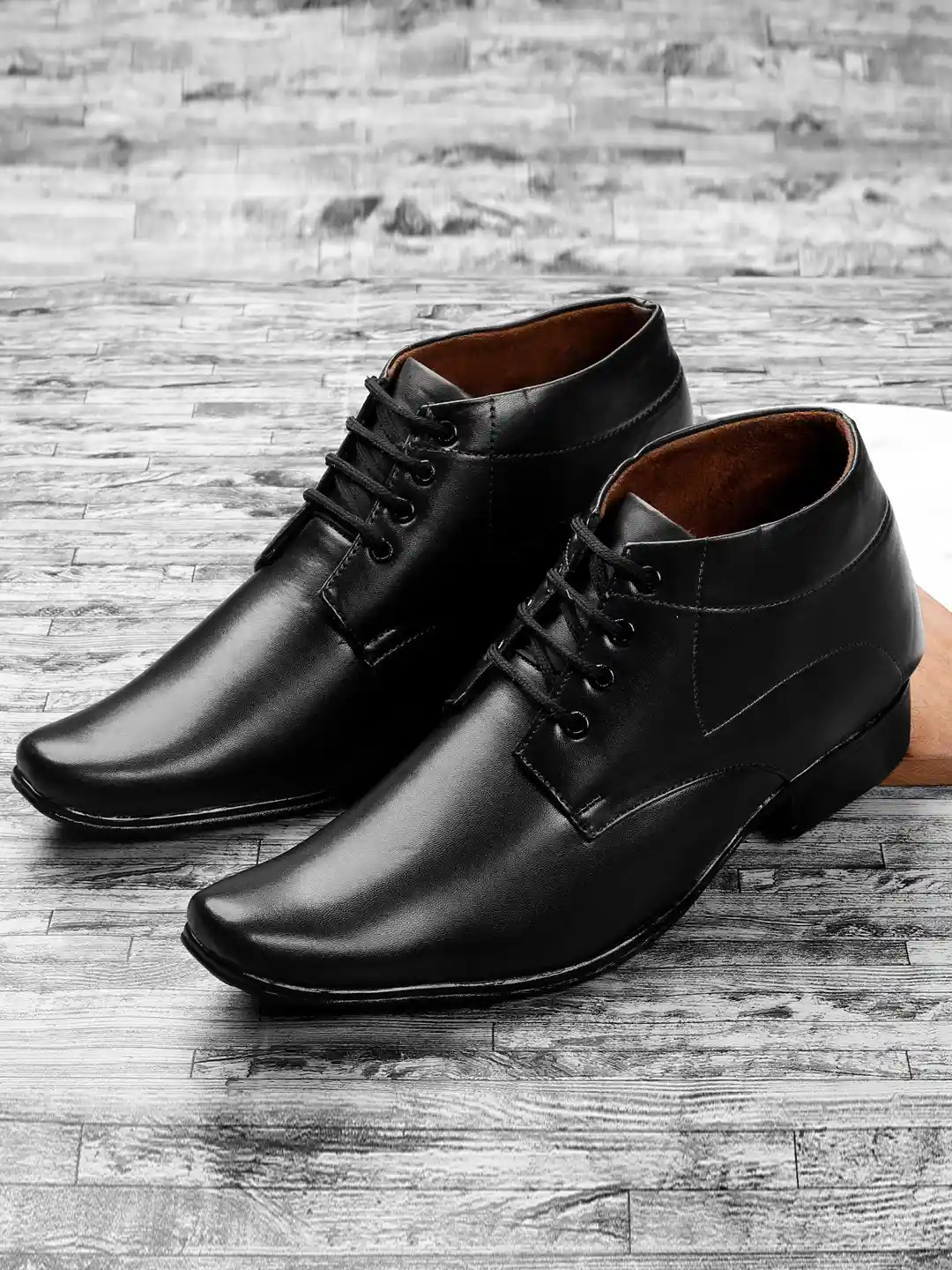 Buy KRAASA Men Black Solid Derbys Formal Shoes Formal Shoes for
