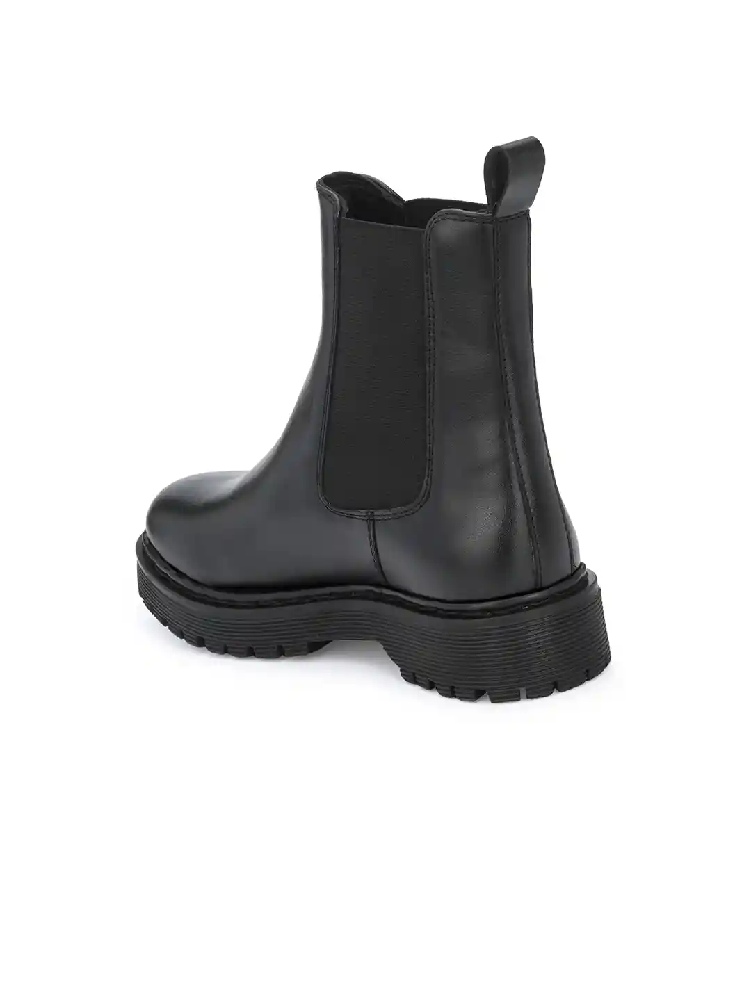 Buy Delize Women Black Synthetic Leather Chelsea Boots Boots for