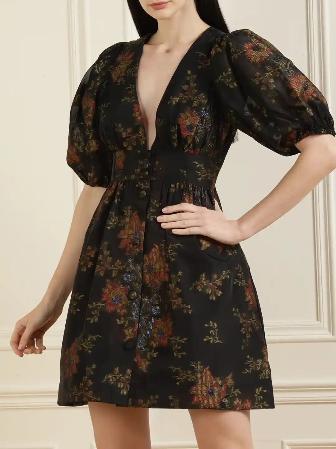 farm rio blue snake dress Surreal Flowers Wrap Mini Size:M(38/40) shoulder neckline that gracefully cn_Q3Q4_23 Jennifer Connelly - Marie