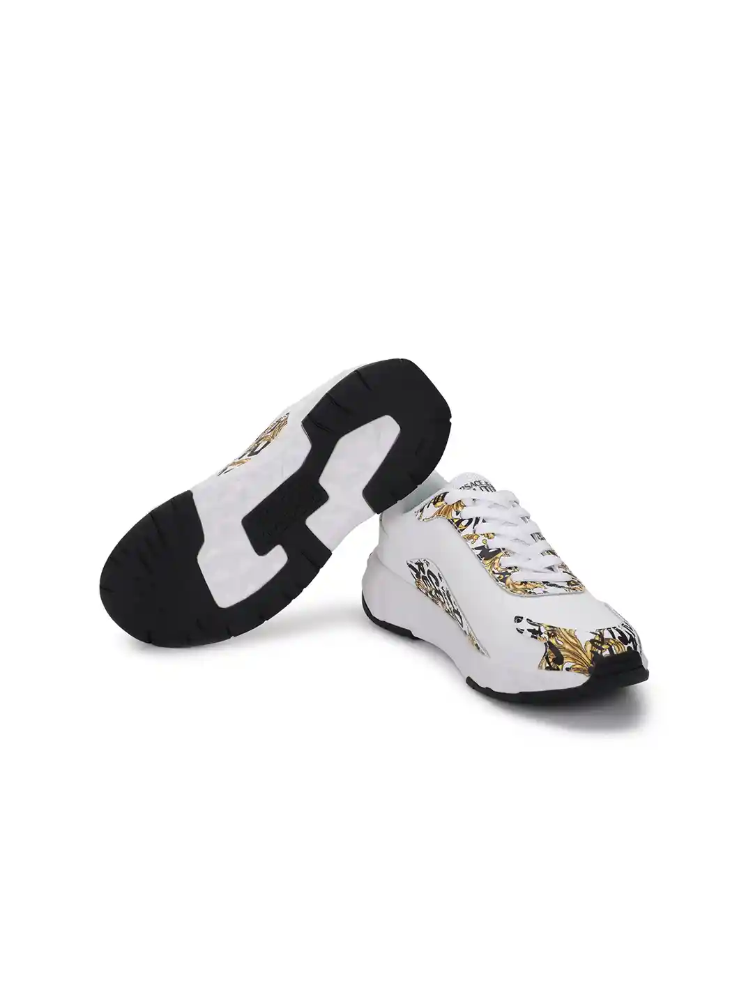 Buy Versace Jeans Couture Women White Printed Leather Sneakers