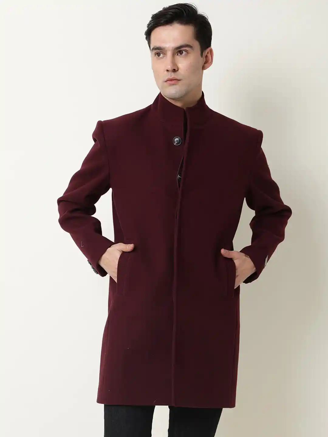 Buy RARE RABBIT Men Ruco Slim Fit Longline Jacket Coats for Men