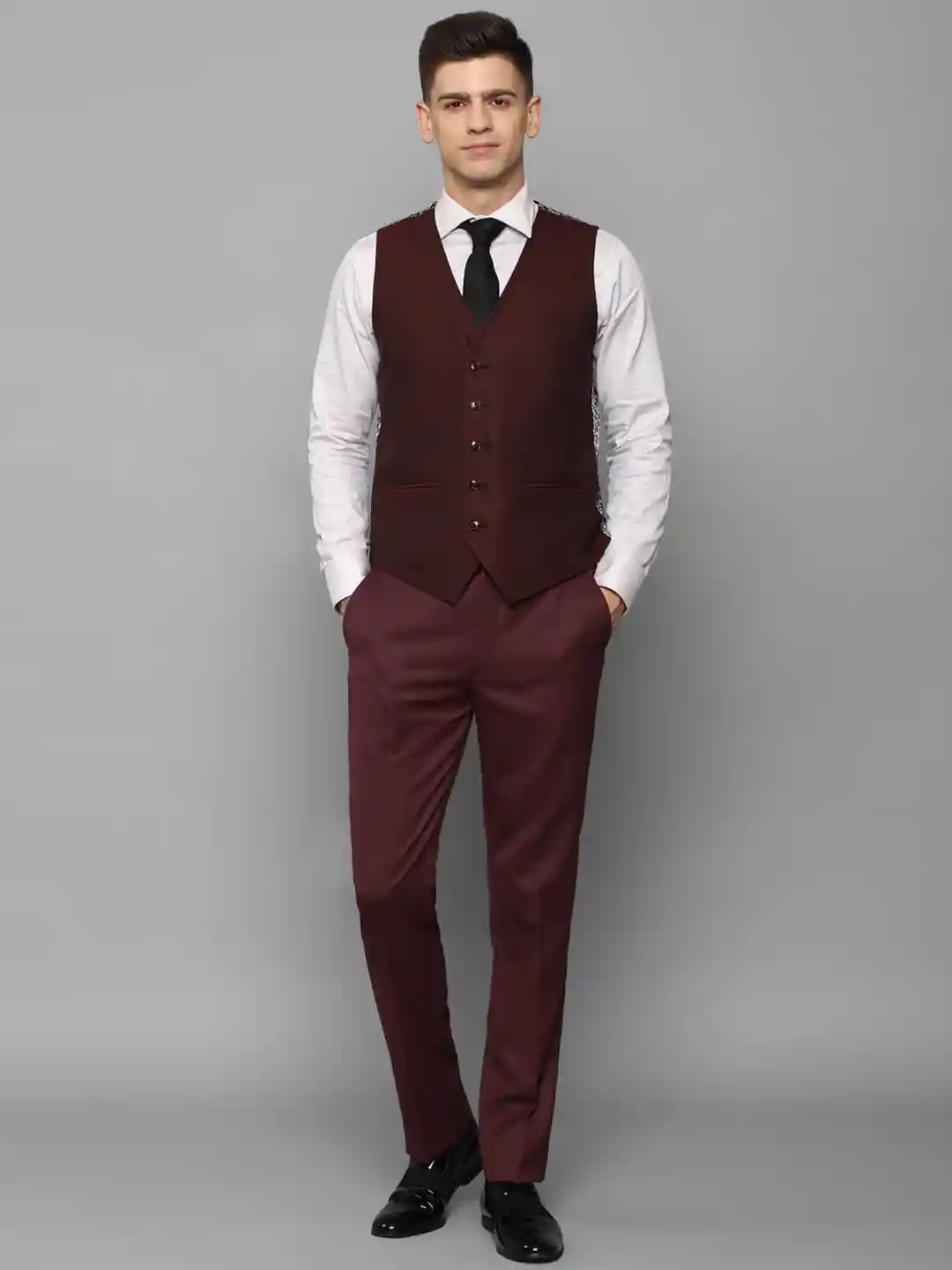 Burgundy Waistcoat Gray Suit Burgundy Shirt Grey Suit Burgundy