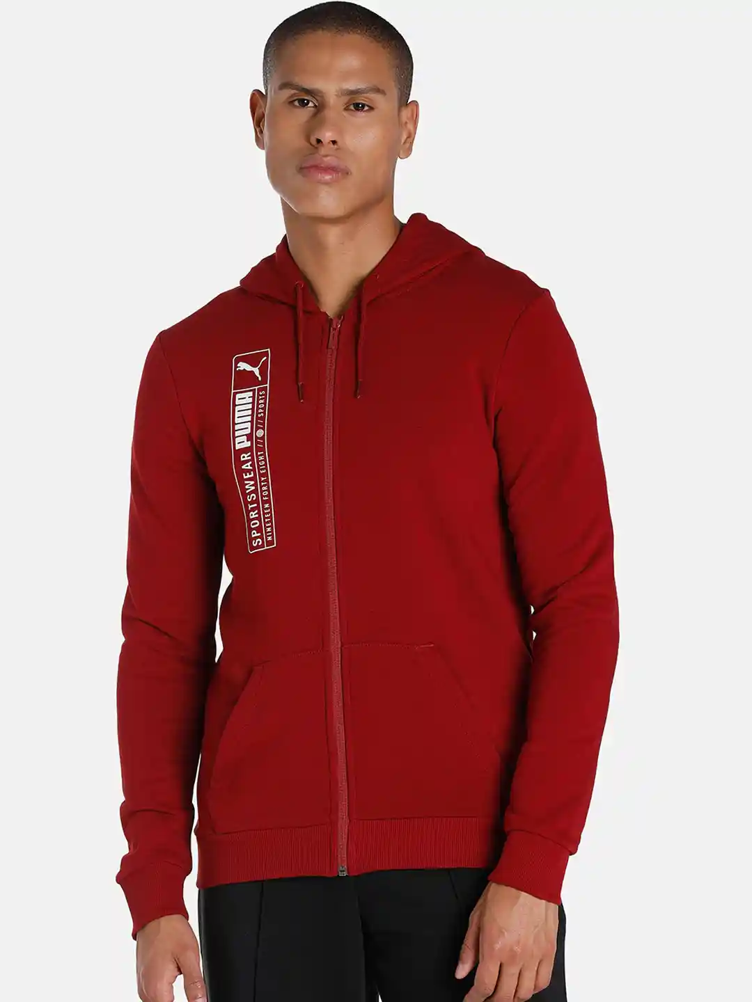 Buy Puma Men Slim Fit Futuristic Logo Hoodie Cotton Sporty Jacket