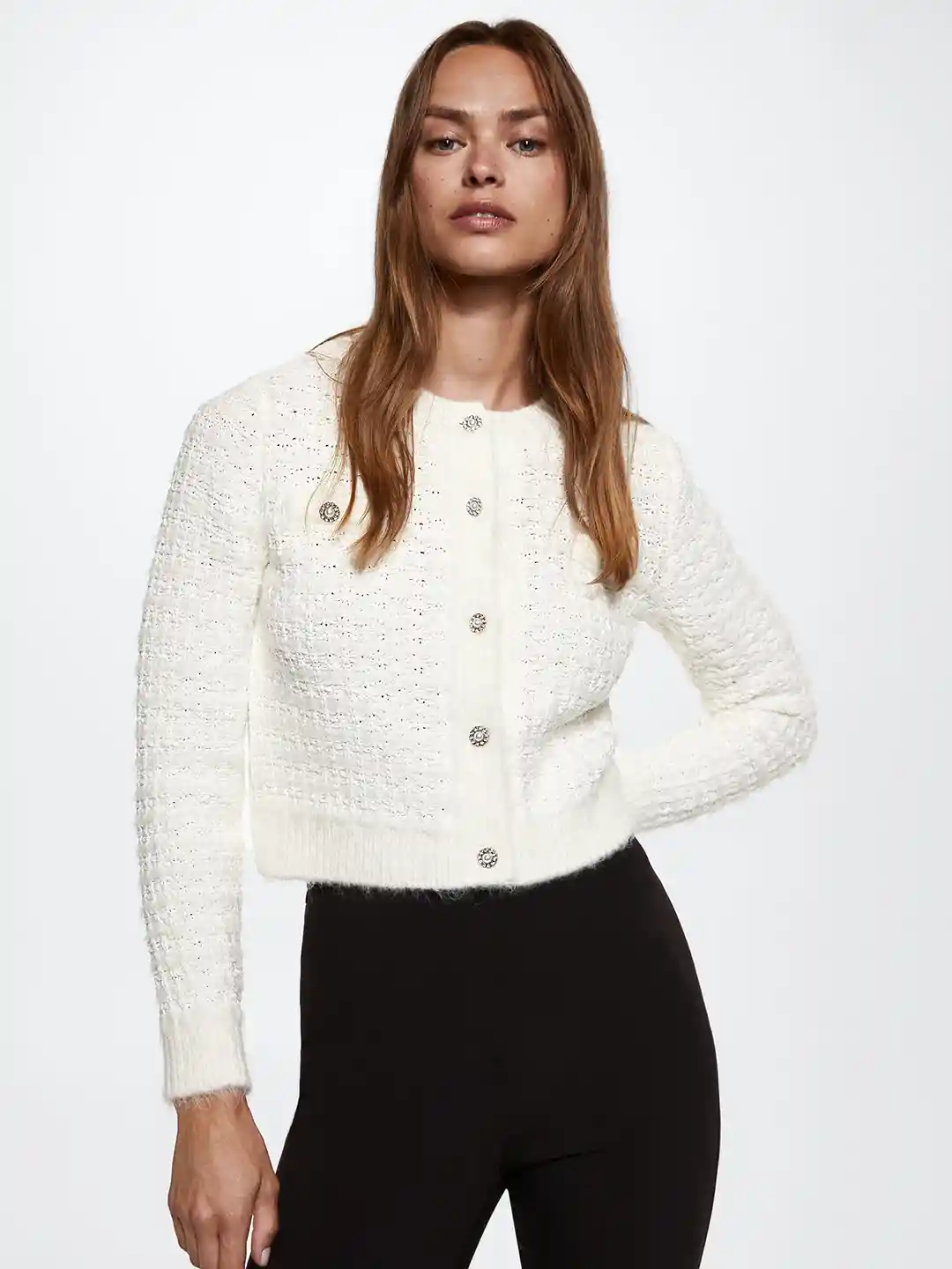 Womens Cardigan White Button Up Cardigan Sweater Buy FOREVER 21