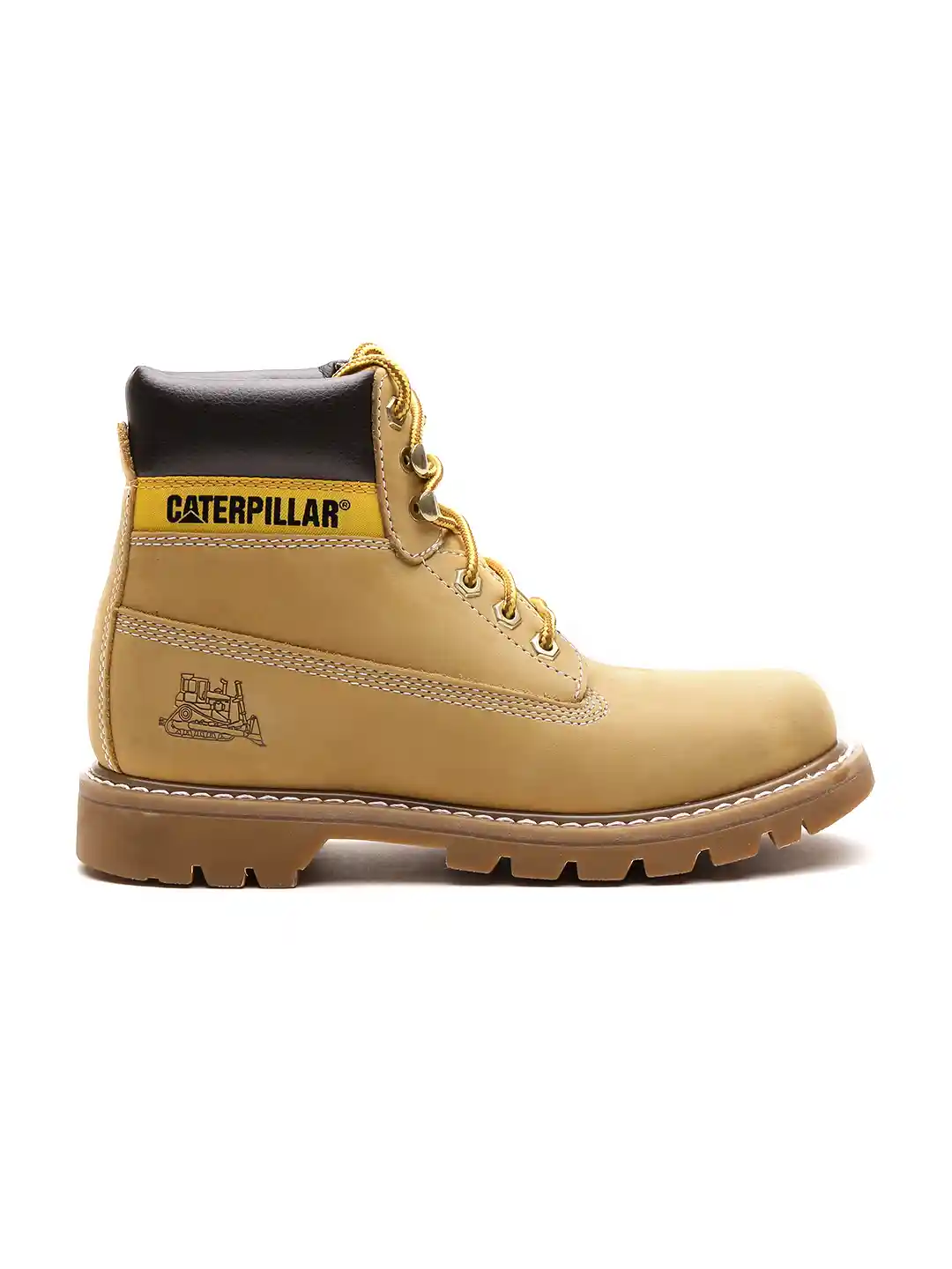 Buy CAT Men Brown Solid Leather High-Top Trekking Shoes Casual