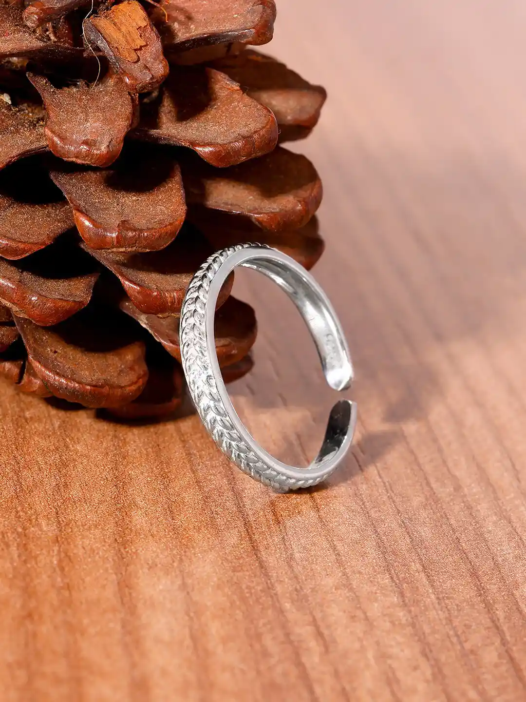 Buy Giva Men 925 Sterling Silver Rhodium-Plated Classic Finger