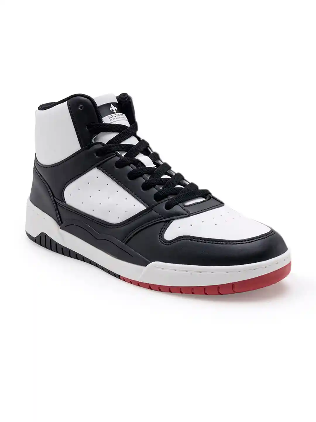 Buy Bond Street By Red Tape Men Black Colourblocked PU Sneakers