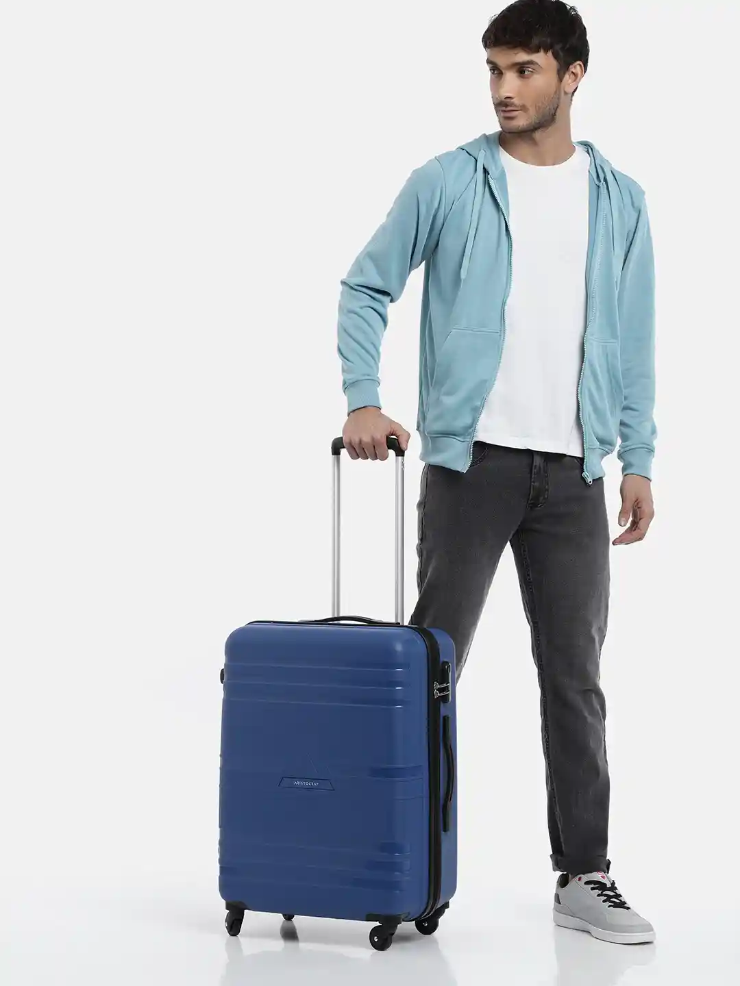 Buy Aristocrat Strolley 63 360 Medium Hard Trolley Suitcase