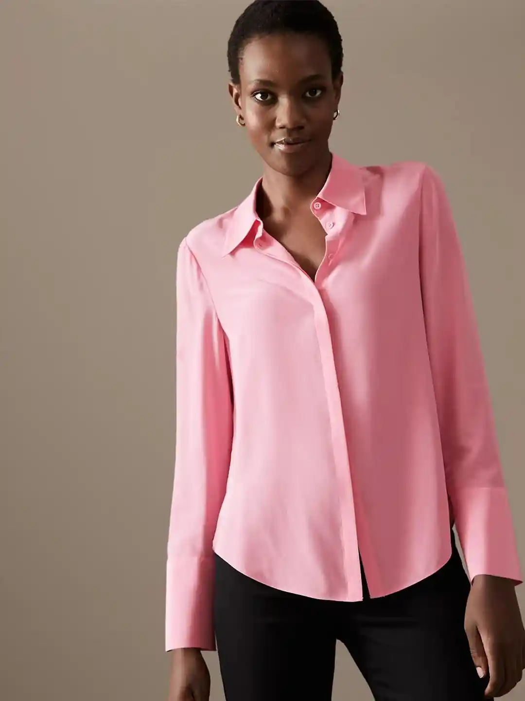 Buy Marks Spencer Women Pink Silk Casual Shirt Shirts for