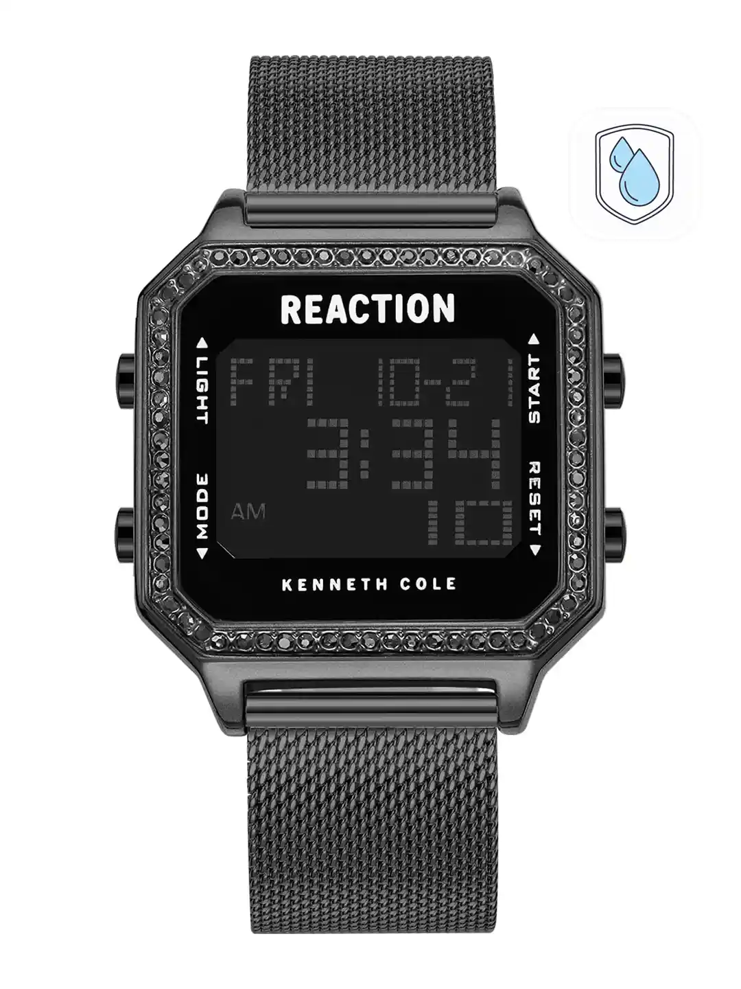 Buy REACTION KENNETH COLE Women Black Dial Black Straps Digital