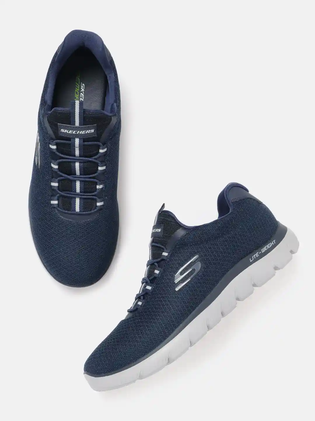 Skechers Men Woven Design Summits Sneakers