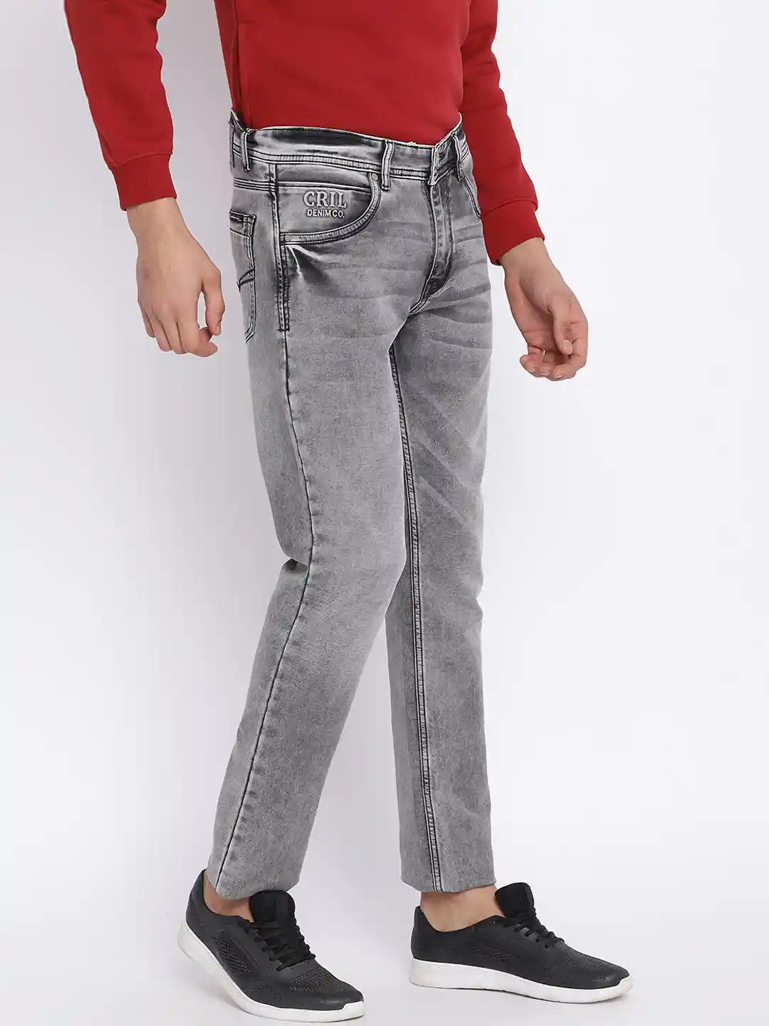 Buy Cantabil Men Regular Fit Low Distress Heavy Fade Casual Non