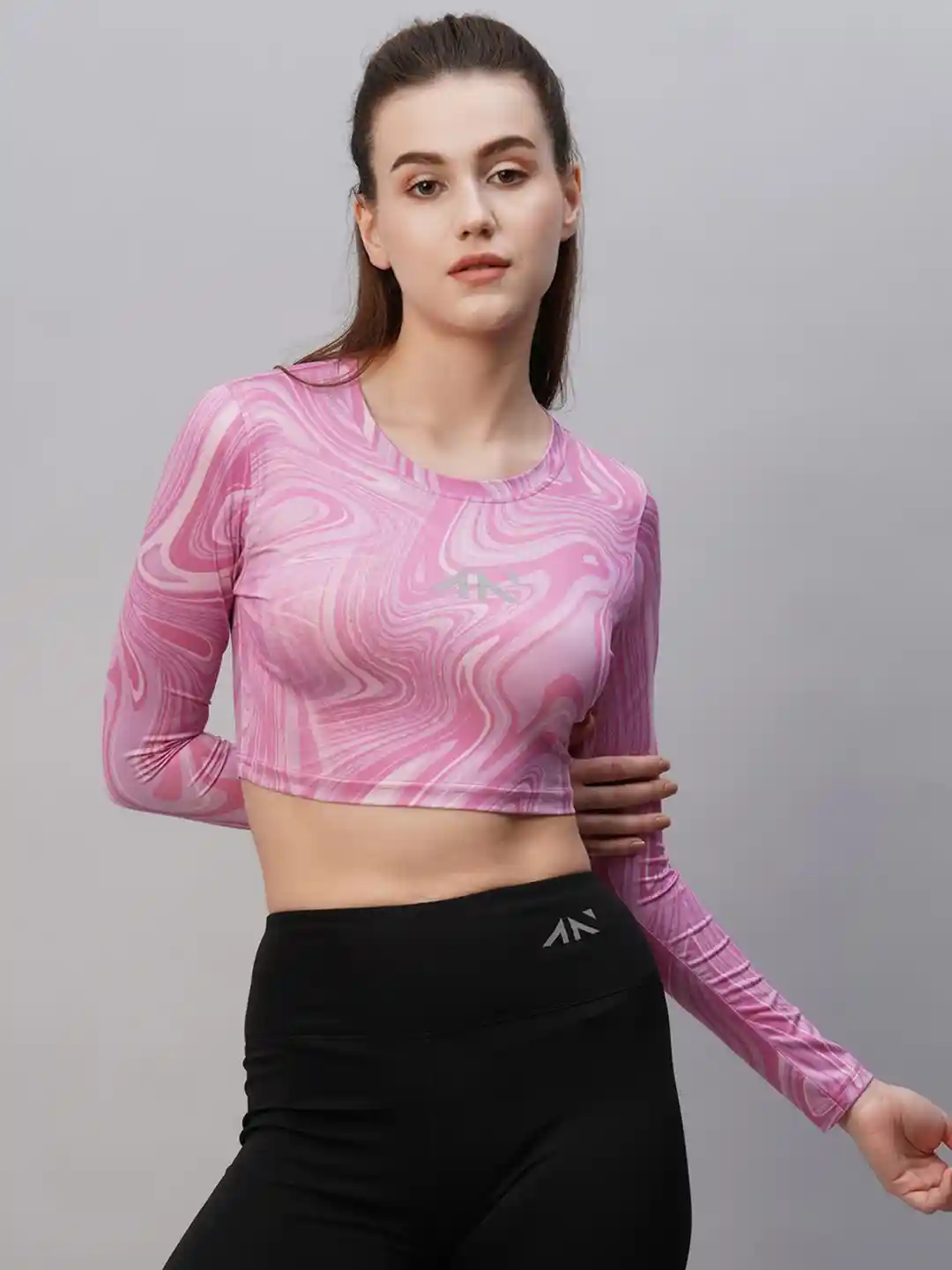 Buy AESTHETIC NATION Woman Pink vogue Crop Top Tops for Women