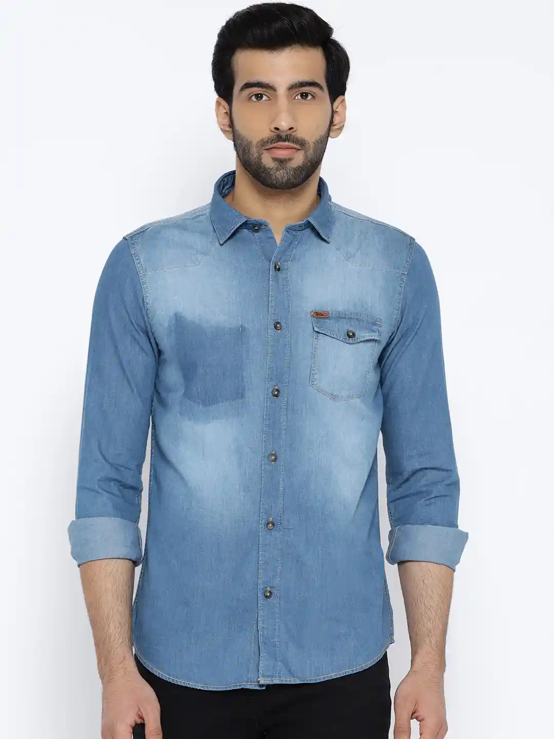 Casual Shirts Lee Cooper Mens Denim Shirts Lee Cooper Regular Fit