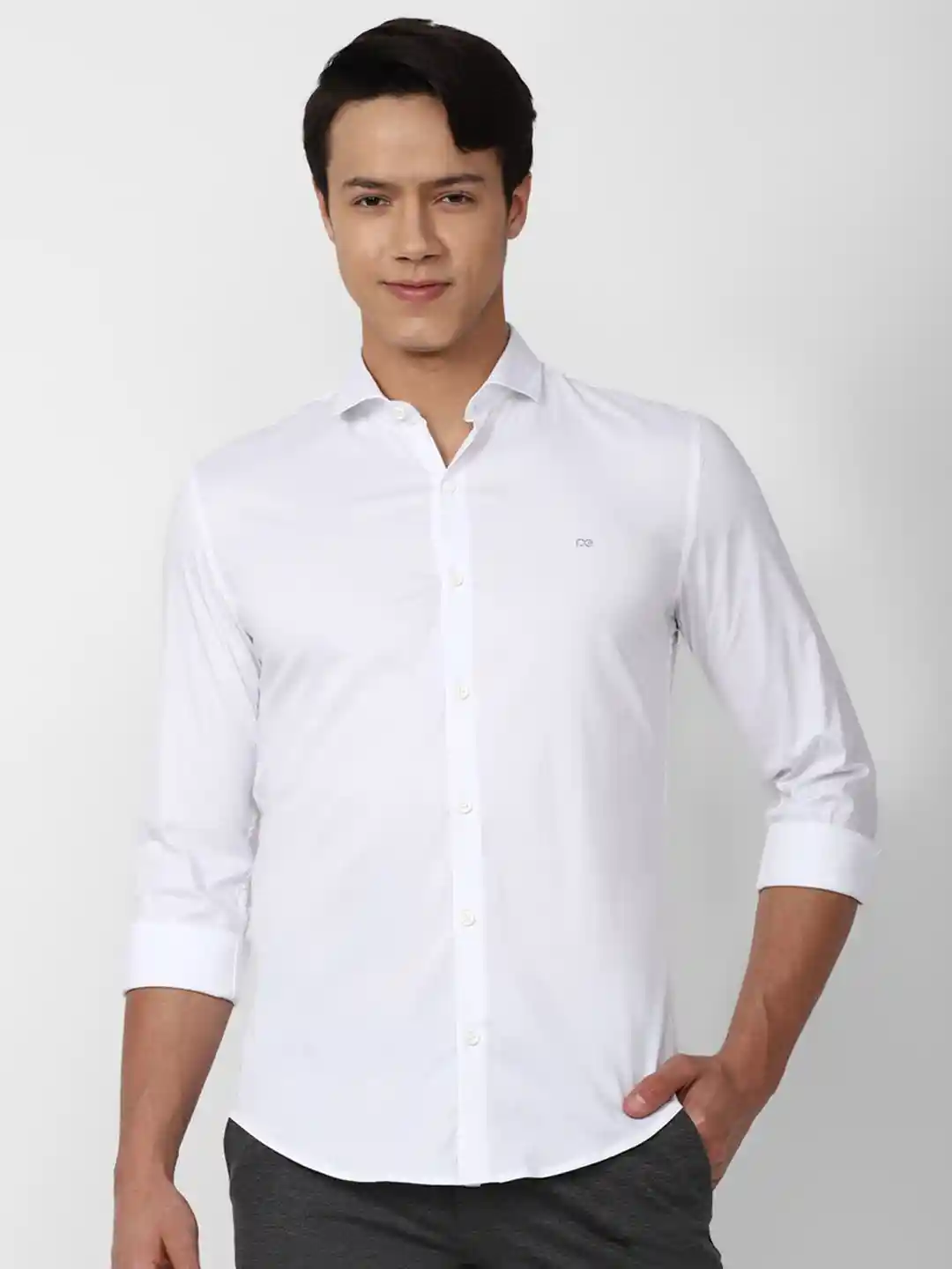 Buy Peter England Perform Men White Athletic Fit Cotton Casual