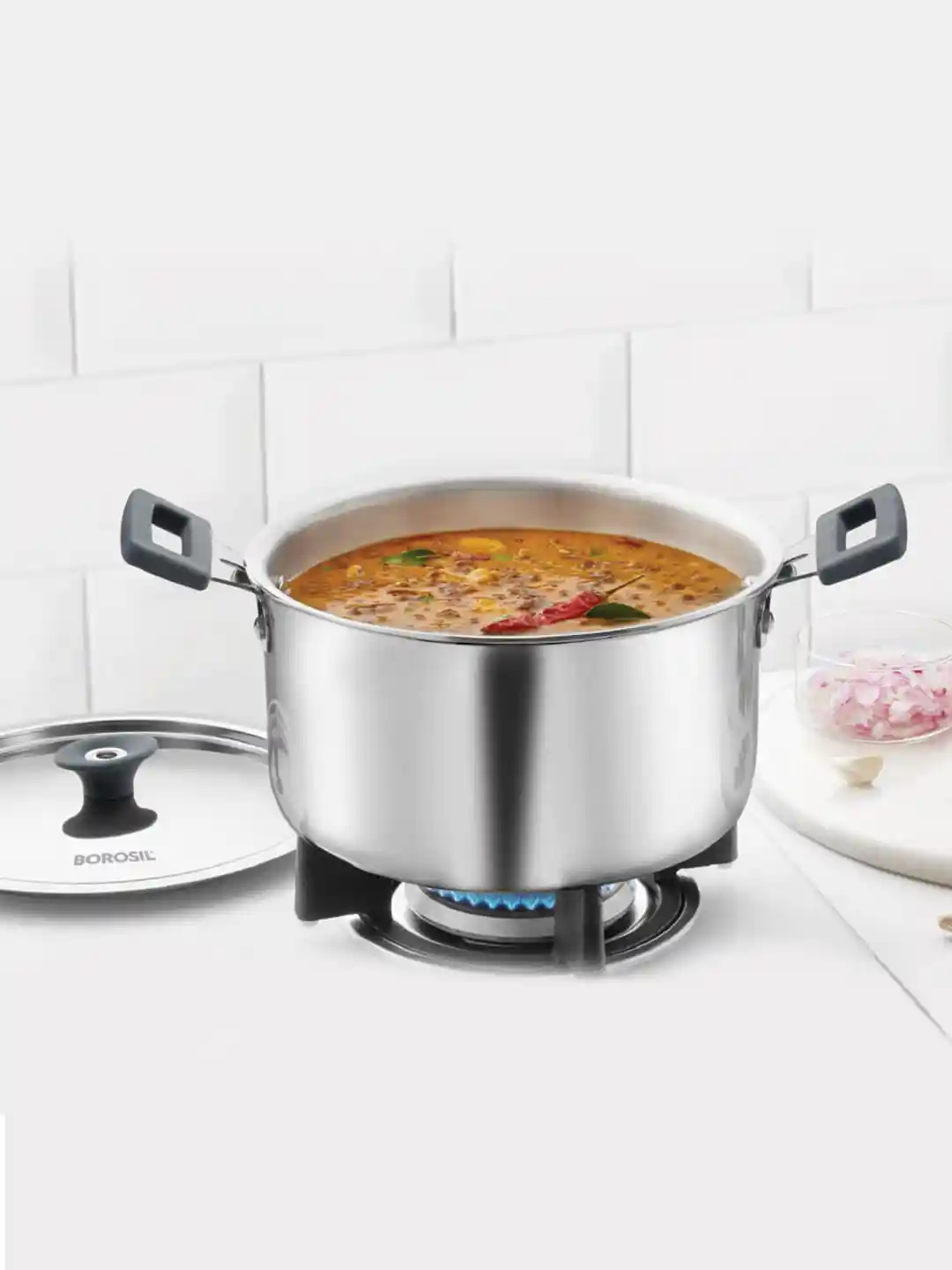 Buy BOROSIL Silver-Toned Cookfresh Stainless Steel Casserole with