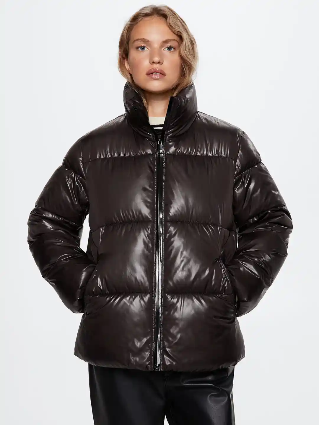 Buy MANGO Brown Solid Water Resistant Sustainable Puffer Jacket