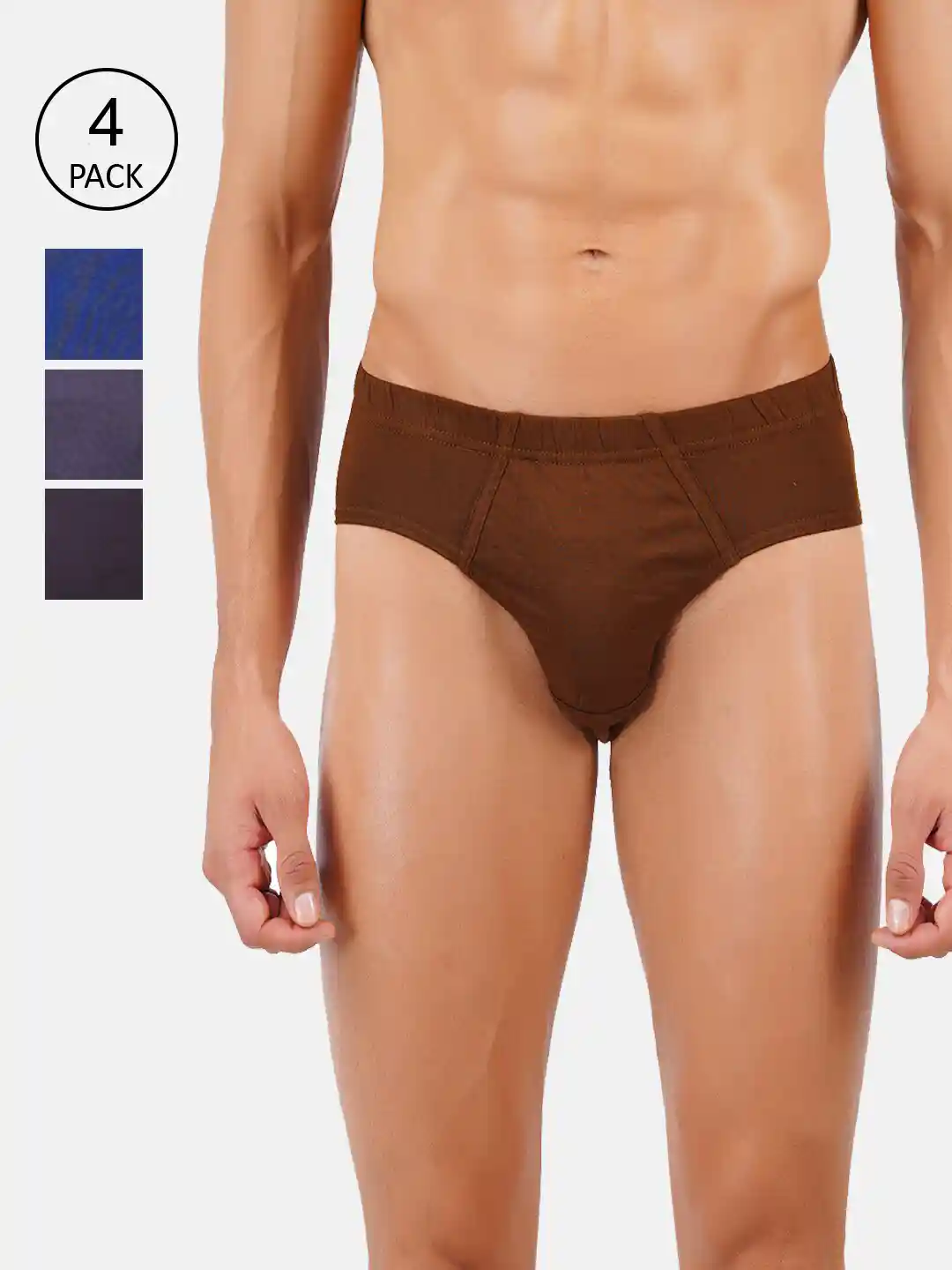 Buy Ramraj Men Pack Of Assorted Solid Cotton Basic Briefs