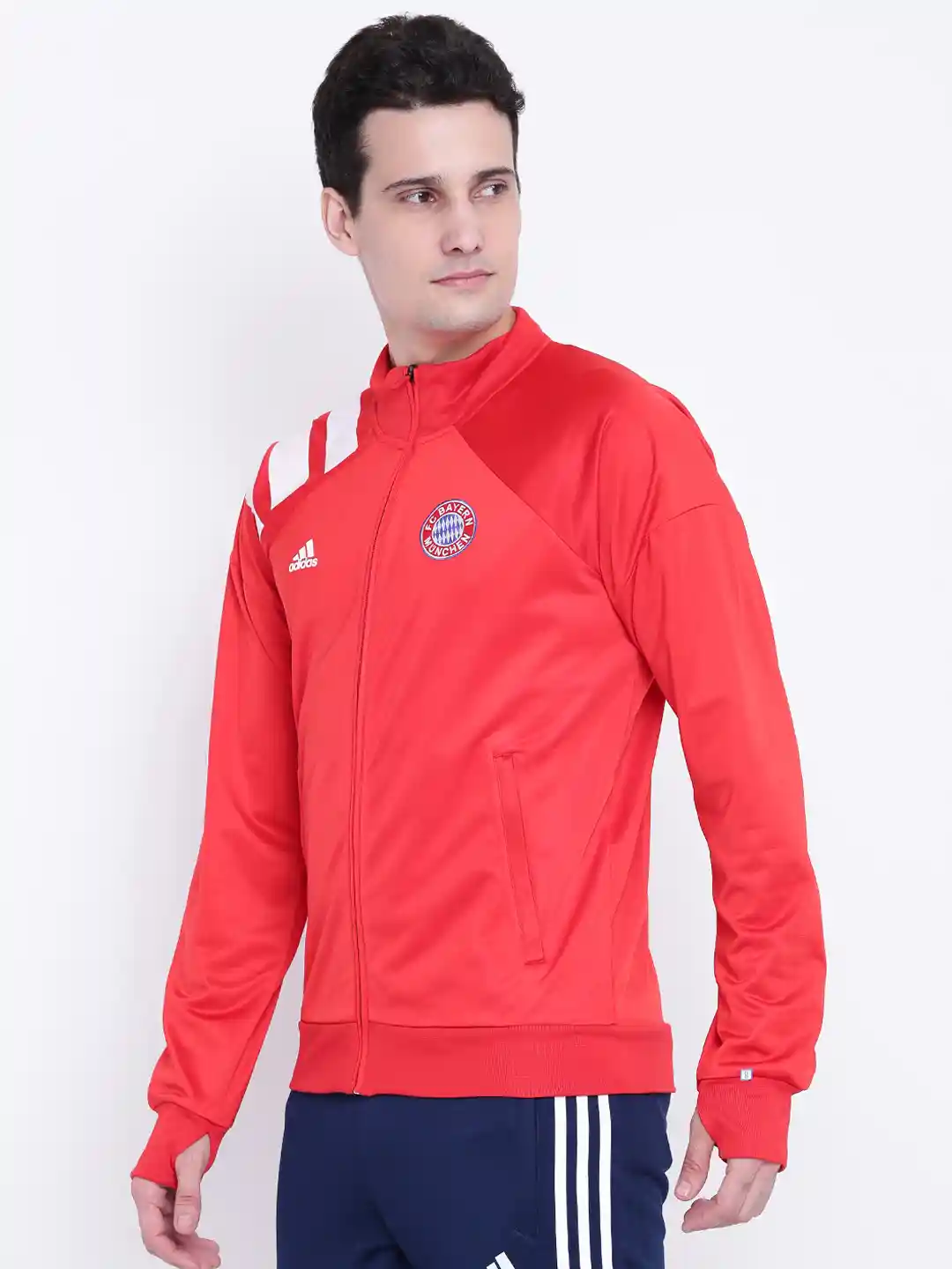 Buy Adidas Men Red FC Bayern Munich Solid Football Jacket