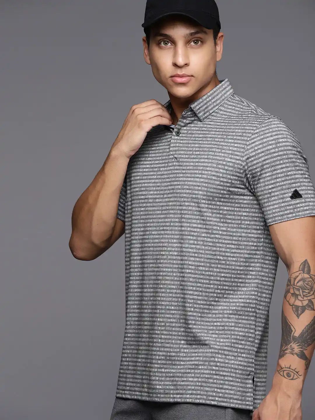 Buy ADIDAS Go-To Striped Golf Polo T-shirt Tshirts for Men