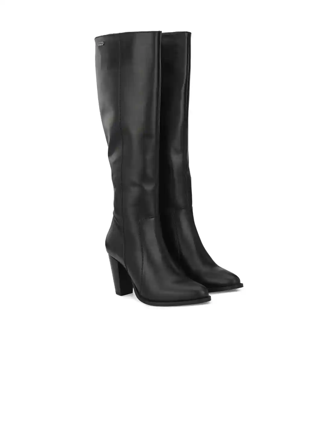 Buy Delize Women Black Solid Leather Knee Chelsea Boots Boots