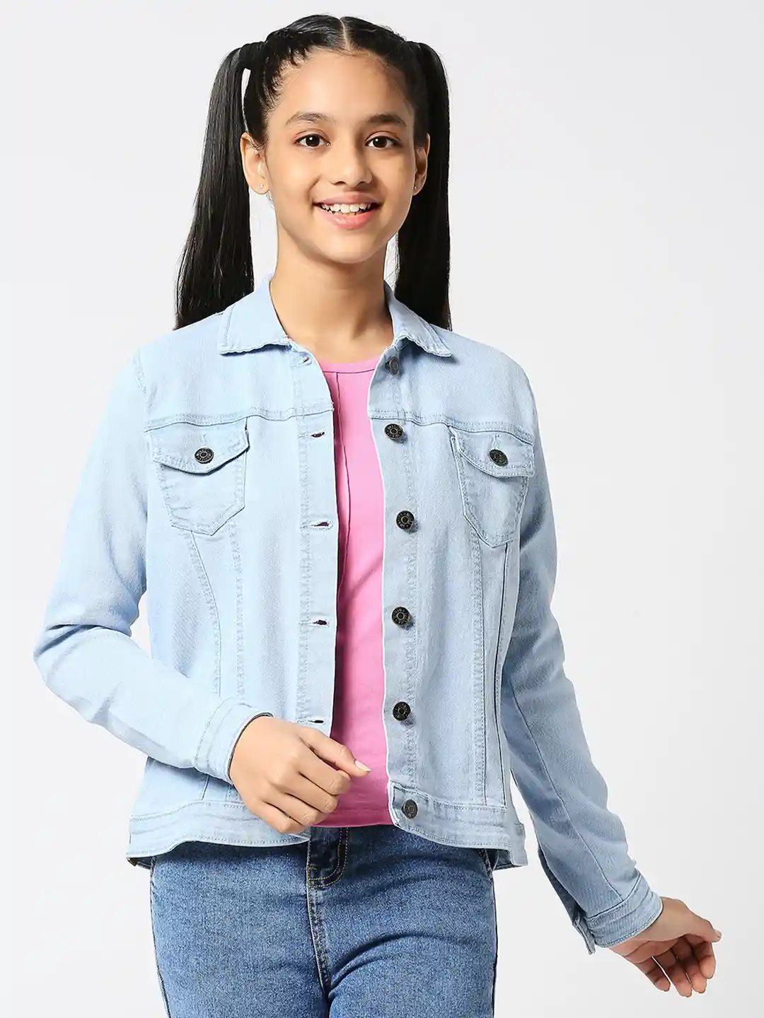 Jeans Myntra Girls Jacket Myntra Ruff Denim Jacket Girls Denim - Main Image