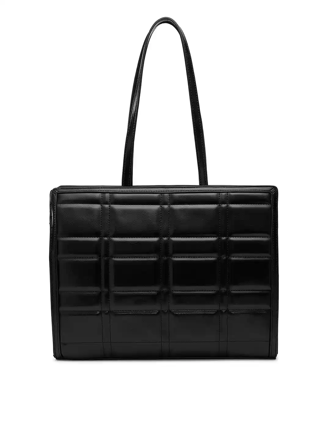 Buy MIRAGGIO Macy Black Quilted Tote Bag Handbags for