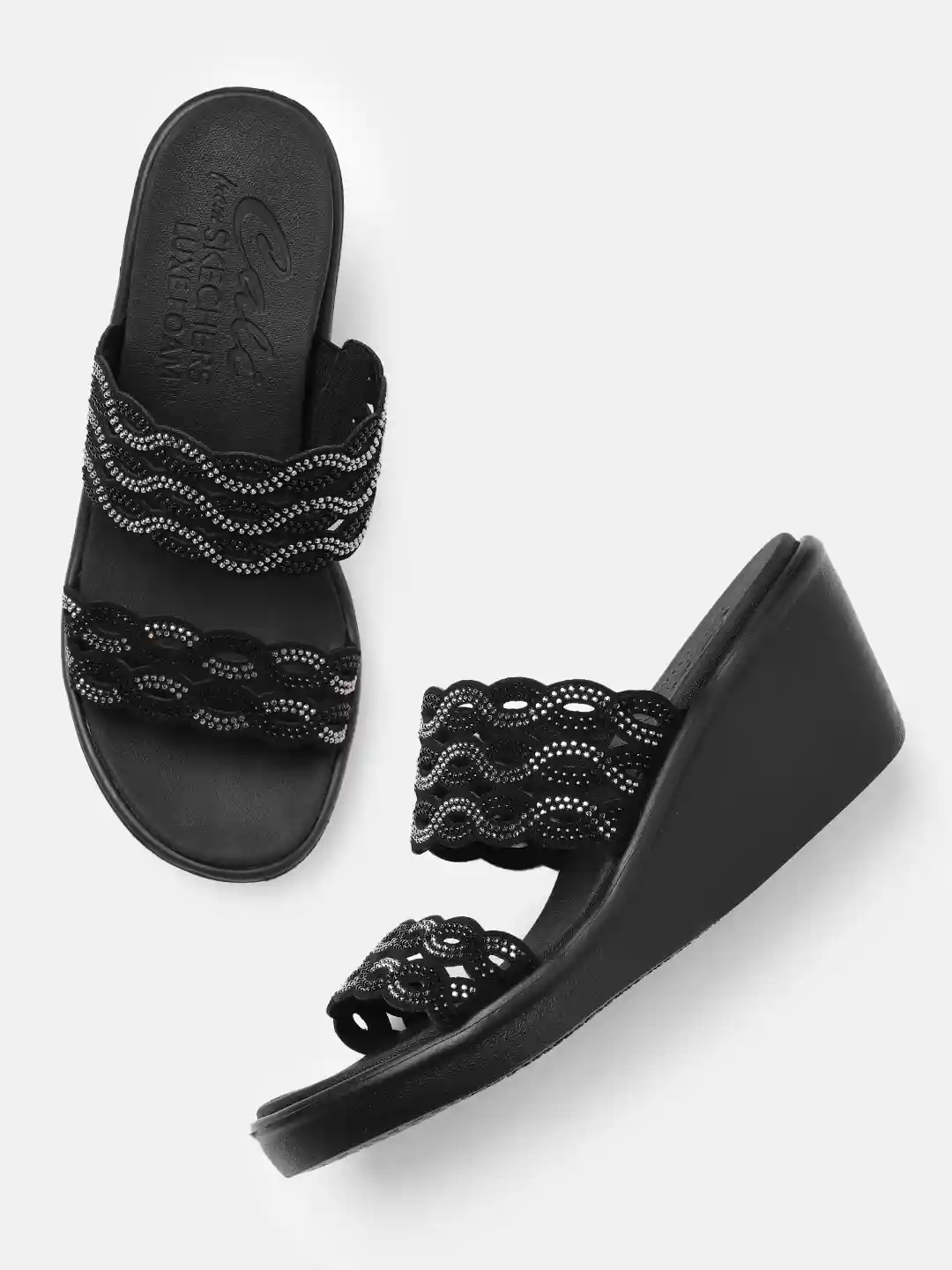 Buy Skechers Women Embellished Open Toe Wedges Heels for Women