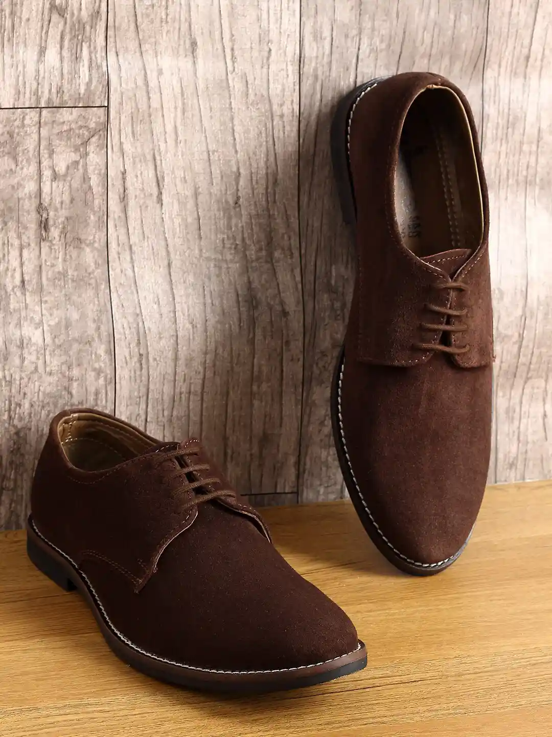 Buy LOUIS STITCH Men Black Suede Derbys Casual Shoes for Men