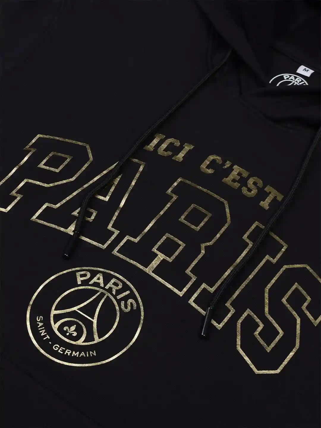 Buy PSG Men Black Gold Paris Saint-Germain Gold Foil Hoodie