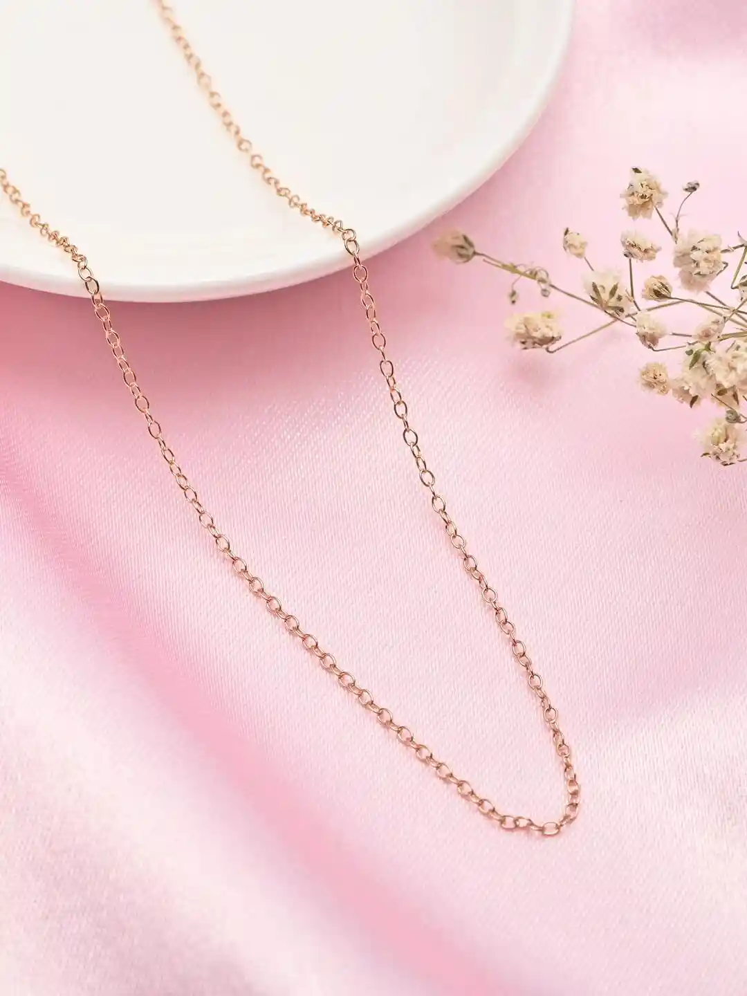 Rose Gold Plated Silver Gold And Silver Chains Jewelry Buy Zavya