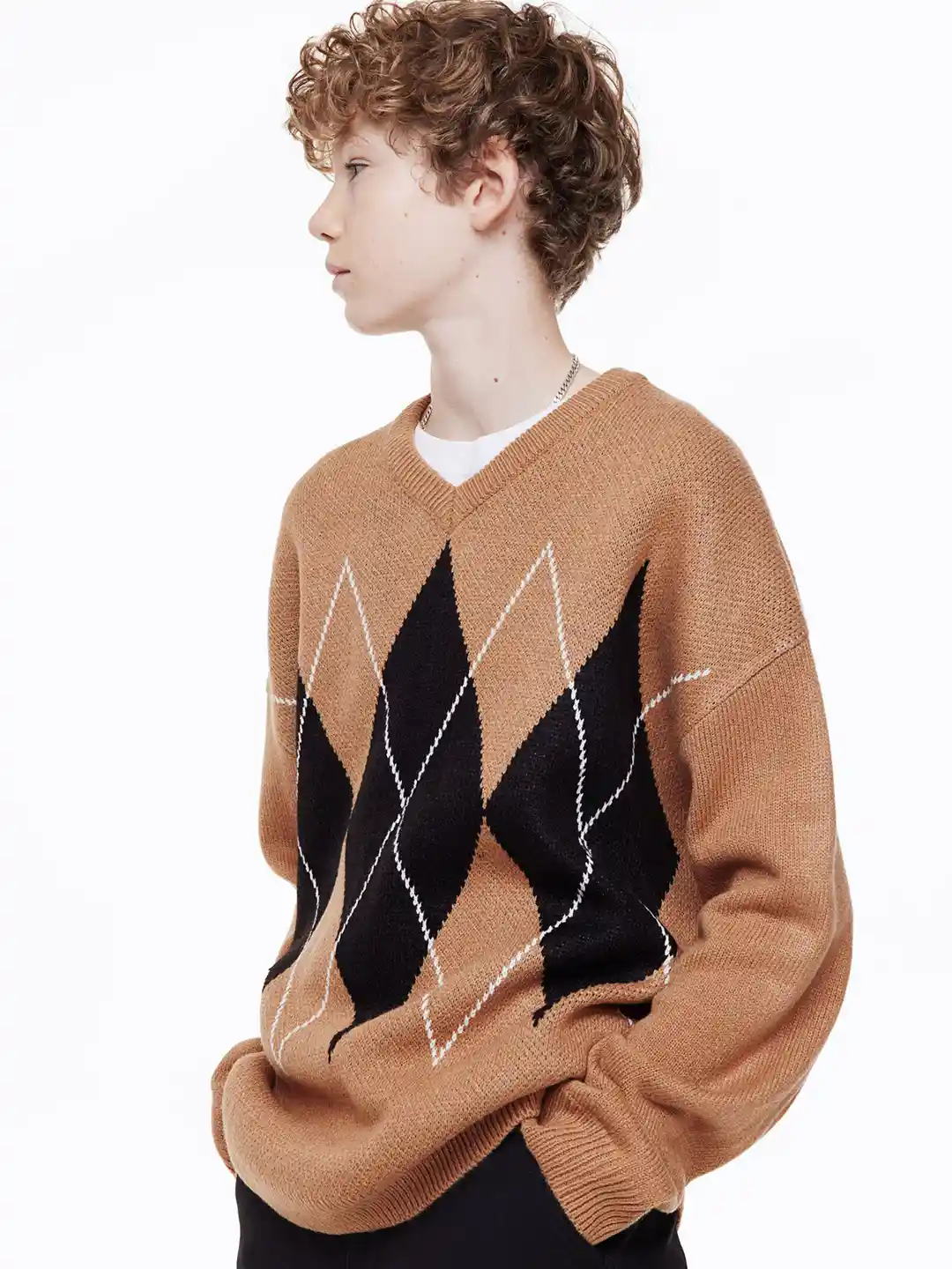 Buy H&M Boys Beige Jacquard-Knit Jumper Sweaters for Boys