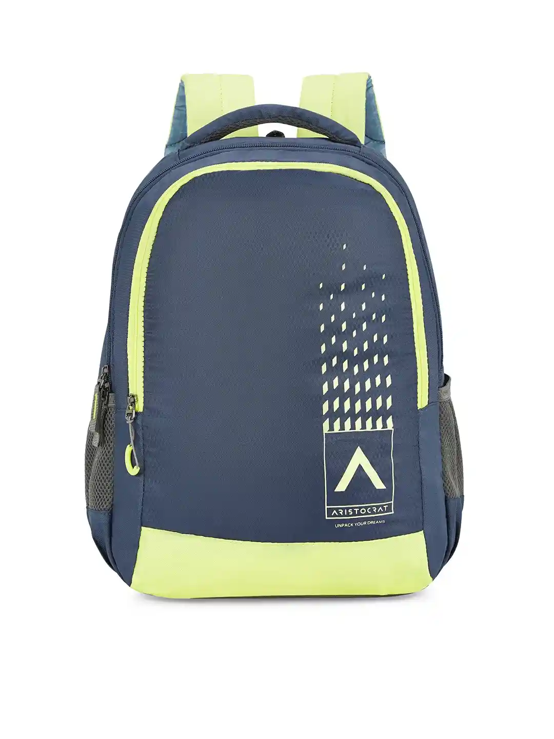 Buy Aristocrat Unisex Navy Blue Yellow Backpack Backpacks for