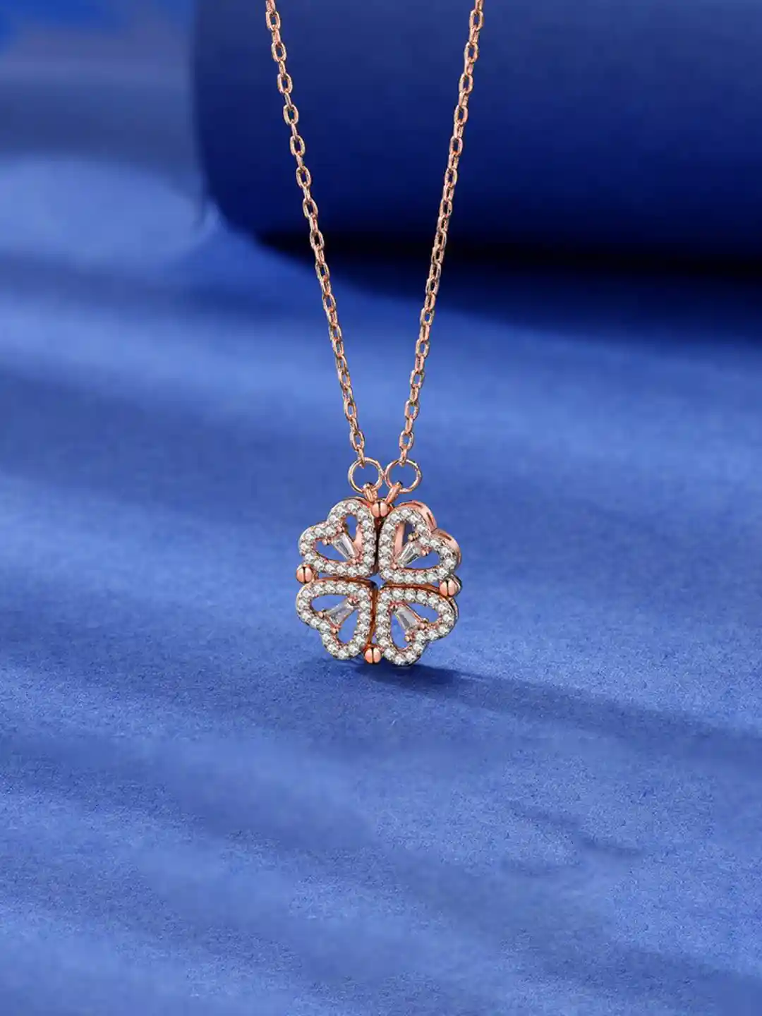 Buy Jewels Galaxy Rose Gold-Plated Four Leaves Clover Design