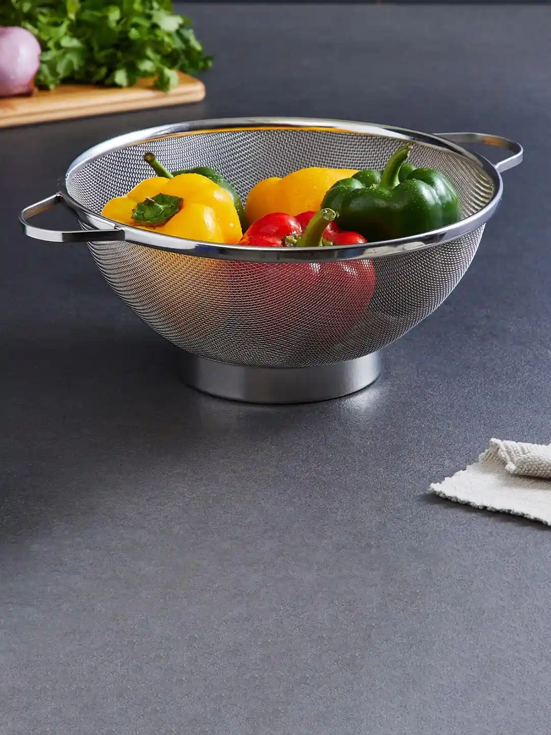Buy Home Centre Silver Stainless Steel Colander Basket Strainer