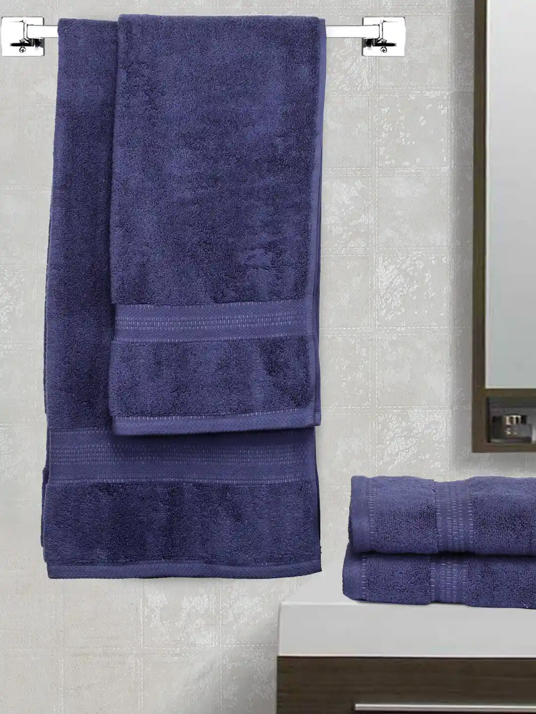 Buy BOMBAY DYEING Super Ultrx Zero Tuest Blue Set Of 4 650