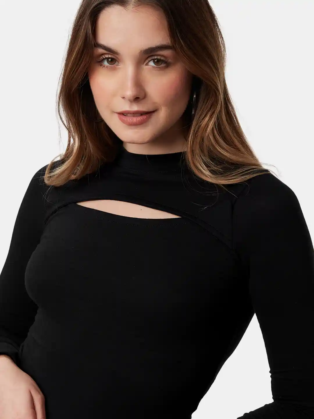 トップス liten Sheer Scalpture Tops black Buy TEECODE Women Polyester Long Sleeve Crop Top, Square