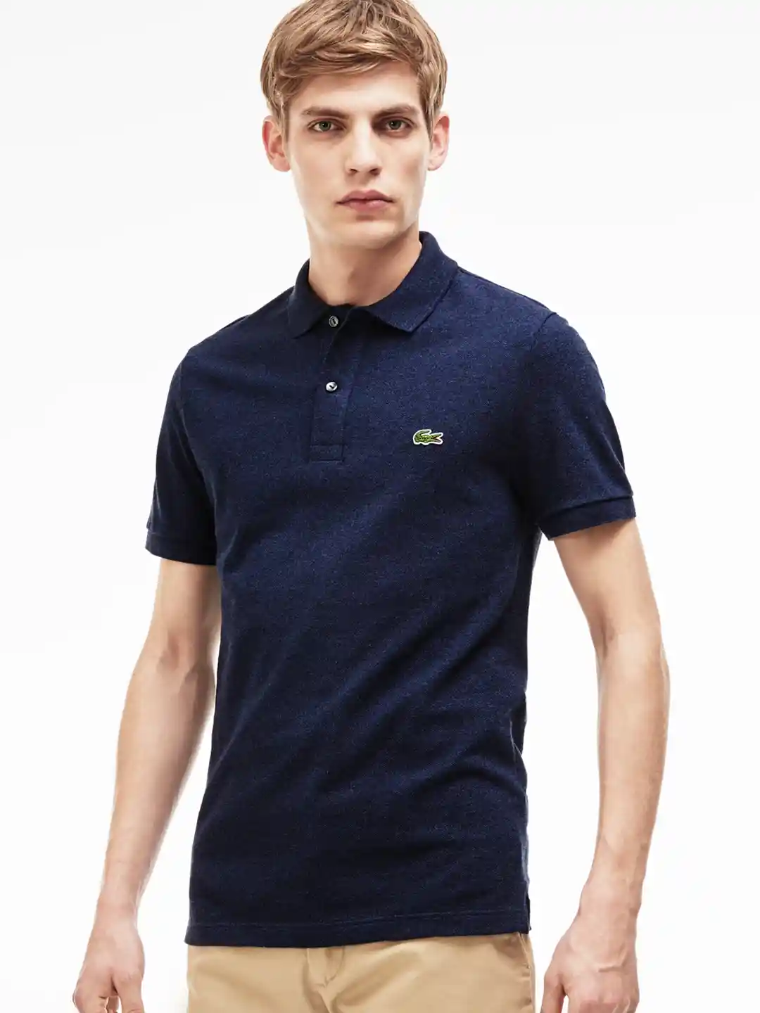 Buy Lacoste Men Blue Slim Fit Petit Pique Polo Tshirts for Men