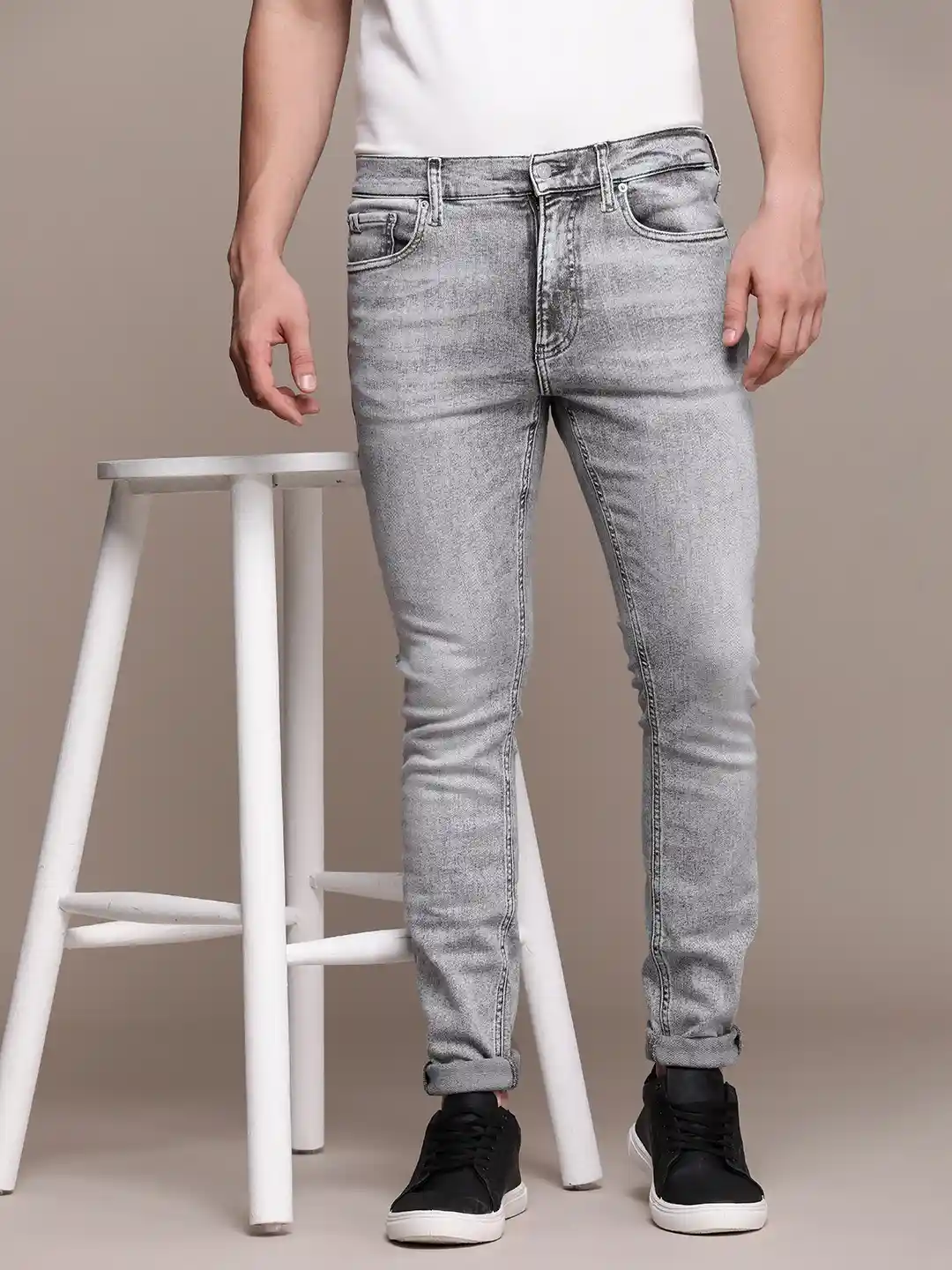 Buy Calvin Klein Jeans Men Super Skinny Fit Heavy Fade