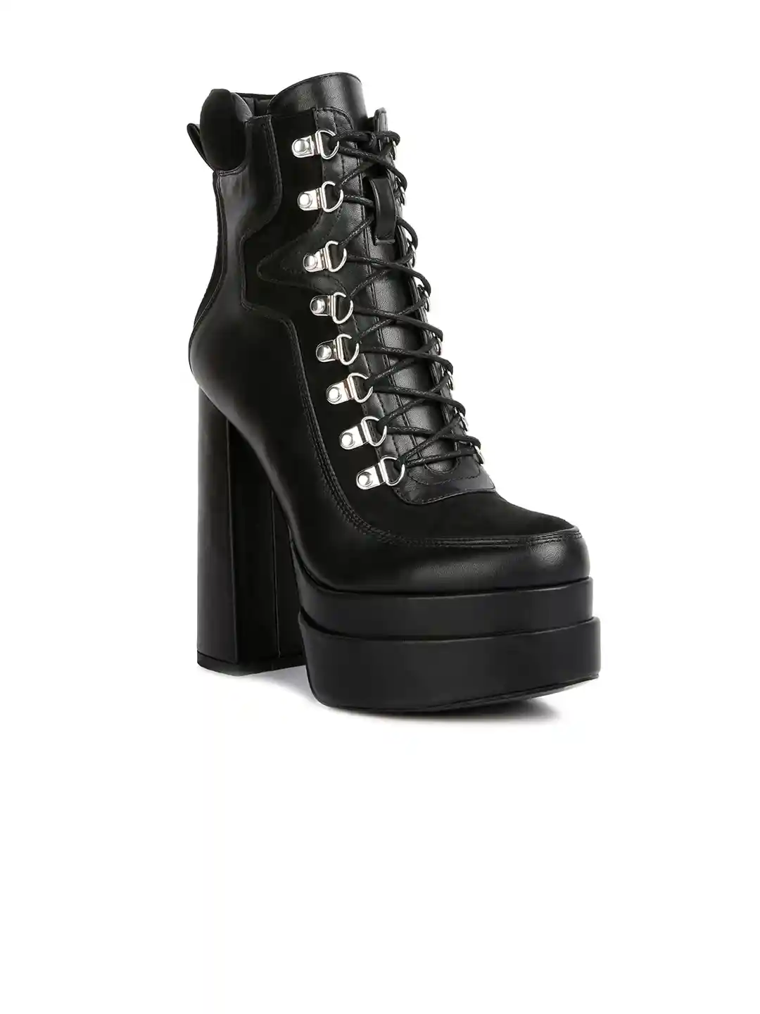 London Rag Leather Platform Heeled Boots London Rag Women's Red