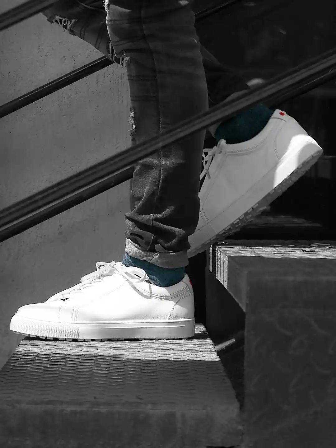 Buy Pepsi Men White Concealed Lace Leather Sneakers Casual Shoes