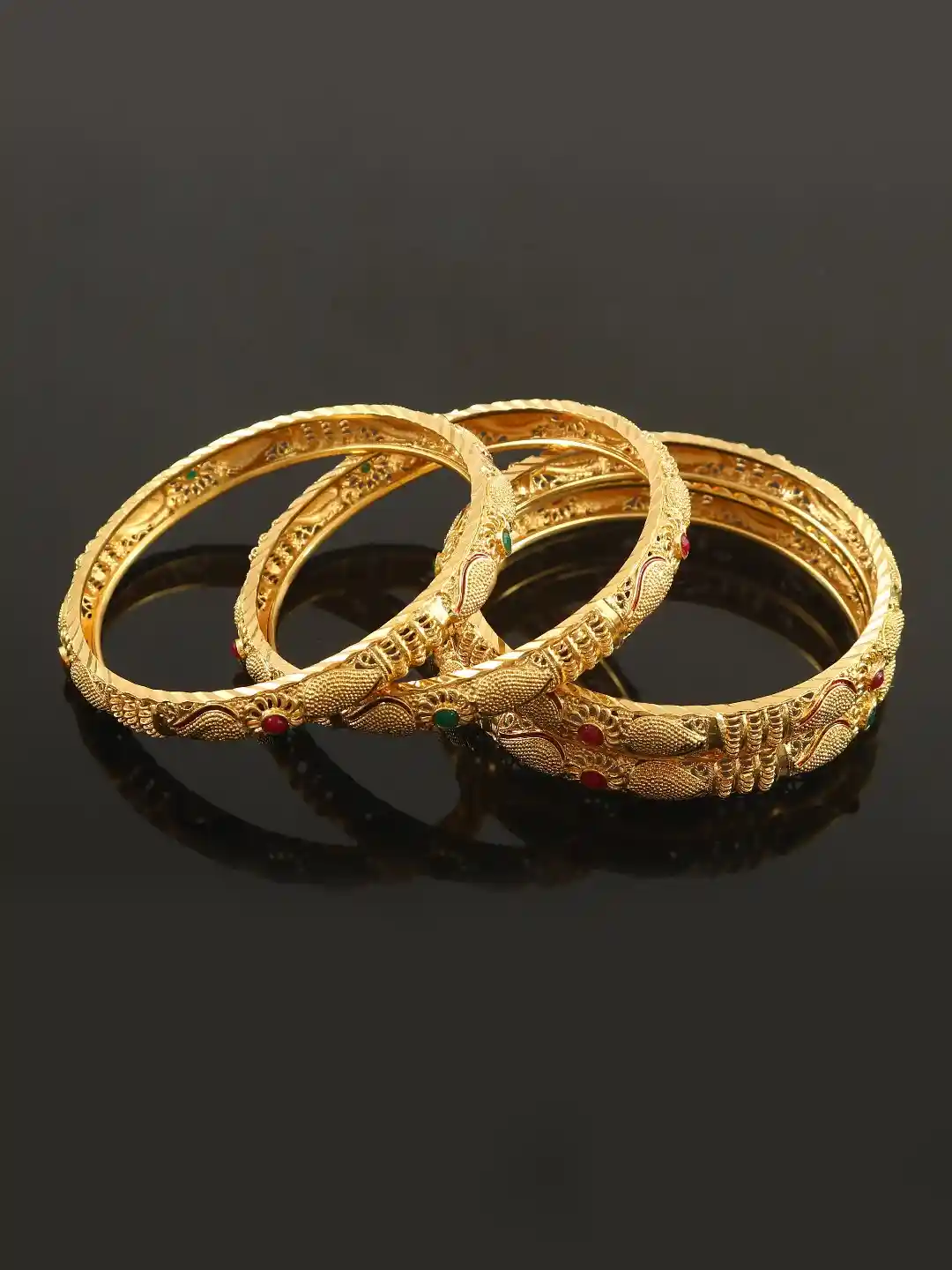 22k Gold Bangle Set Gold Bangles Models In Malabar Gold Bangles - Main Image