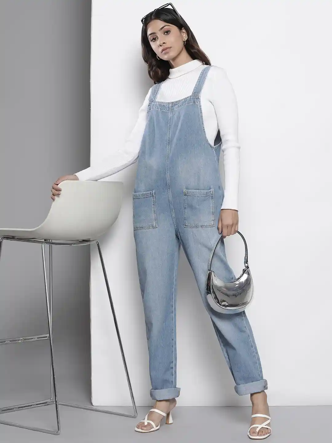 Buy NASTY GAL Relaxed Straight Leg Denim Jumpsuit Jumpsuit for