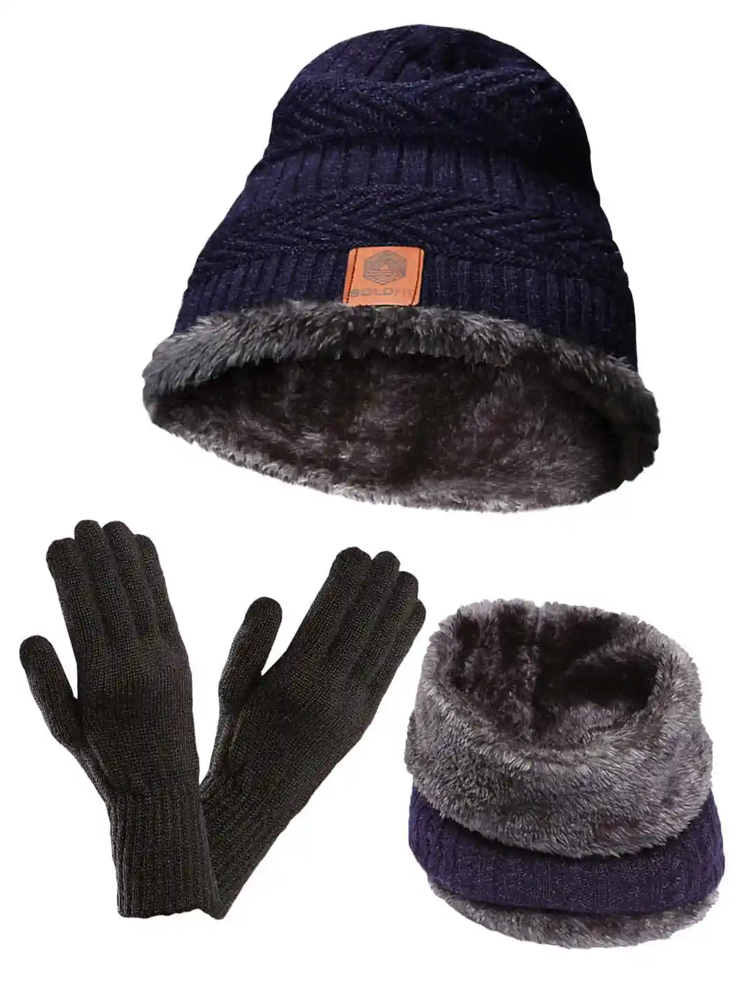 Buy BOLDFIT Unisex Beanie With Gloves Scarf Caps for Unisex