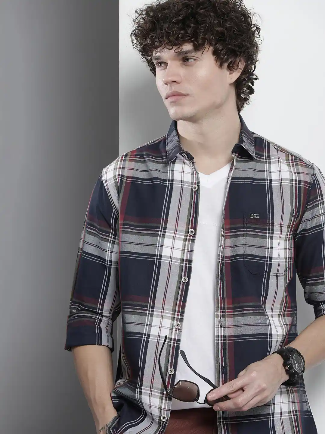 Buy The Indian Garage Co Men Tartan Checked Casual Shirt Shirts